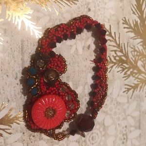 Vintage Inspired Beaded Bracelet - Handmade